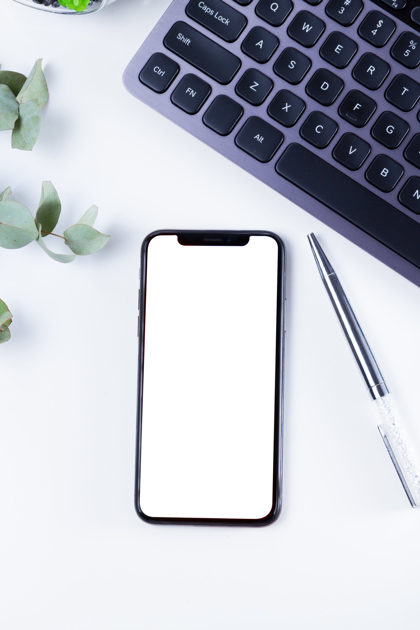 Home Office Desk with Phone